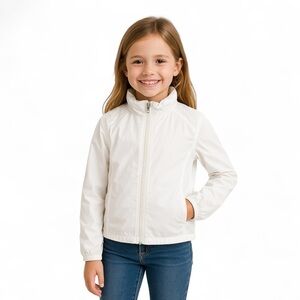 Armani Exchange Kid’s White Windbreaker Jacket with Packable Hood | Size S